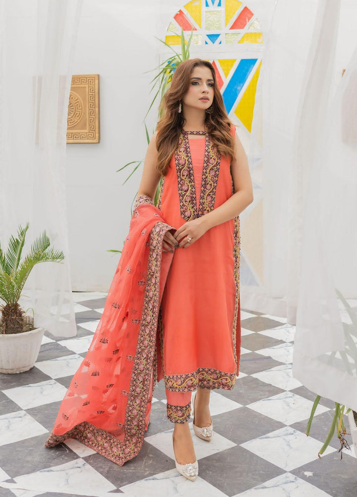 Surmai Luxury Pret  Organza 3 Piece Dress SUR22PR VALENTINA SLP-03