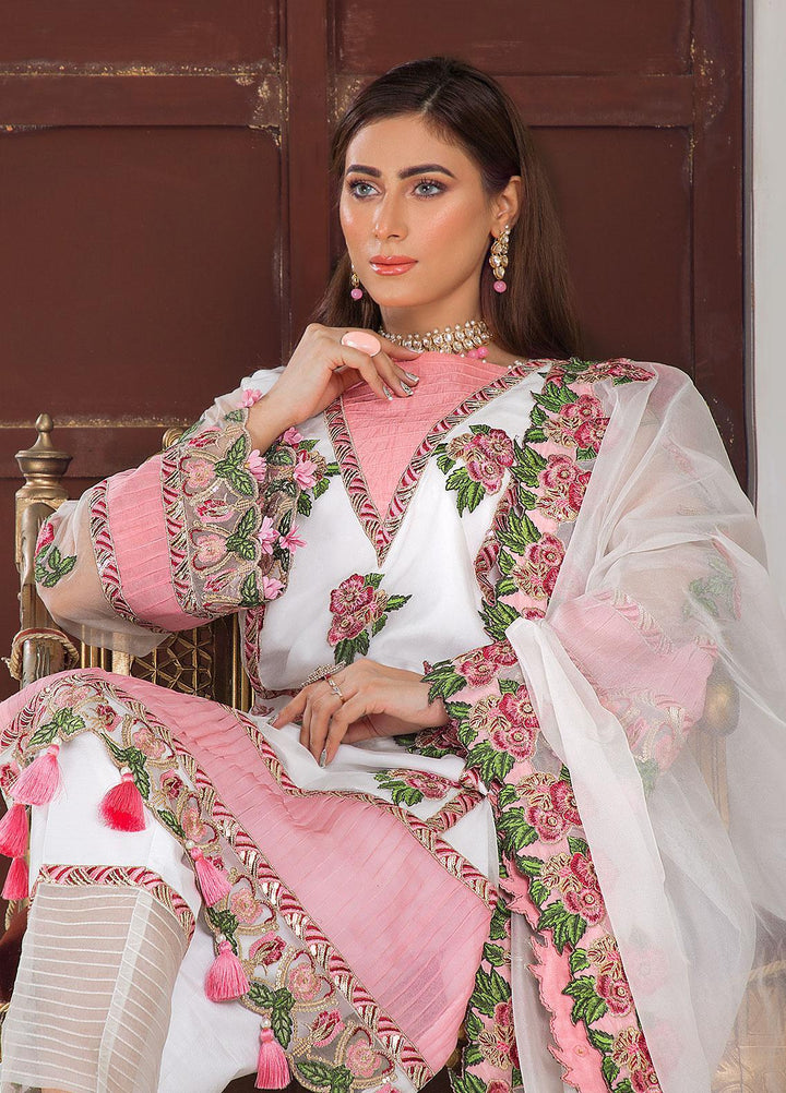 Surmai Luxury Pret Embroidered Organza 3 Piece Dress SLP-06