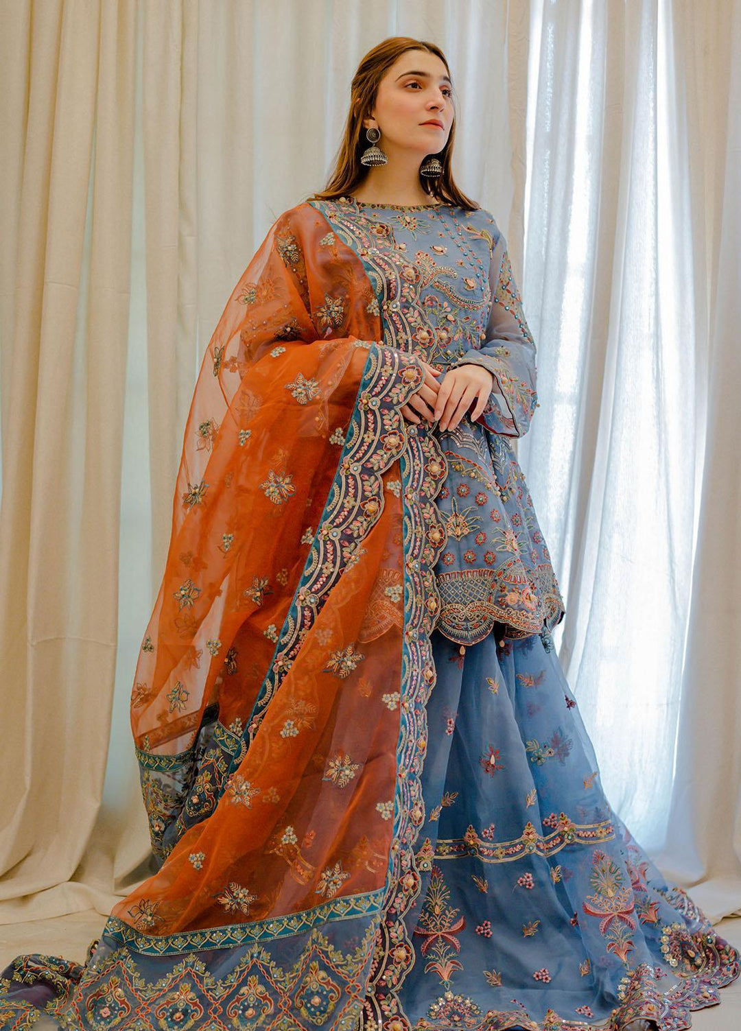 Surmai Luxury Pret Embroidered Organza 3 Piece Suit SUR22RW ELMIRA