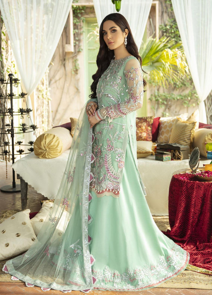 Surmaya By Avyana Embroidered Net Suits Unstitched 4 Piece Abshaar - Wedding Formal Collection