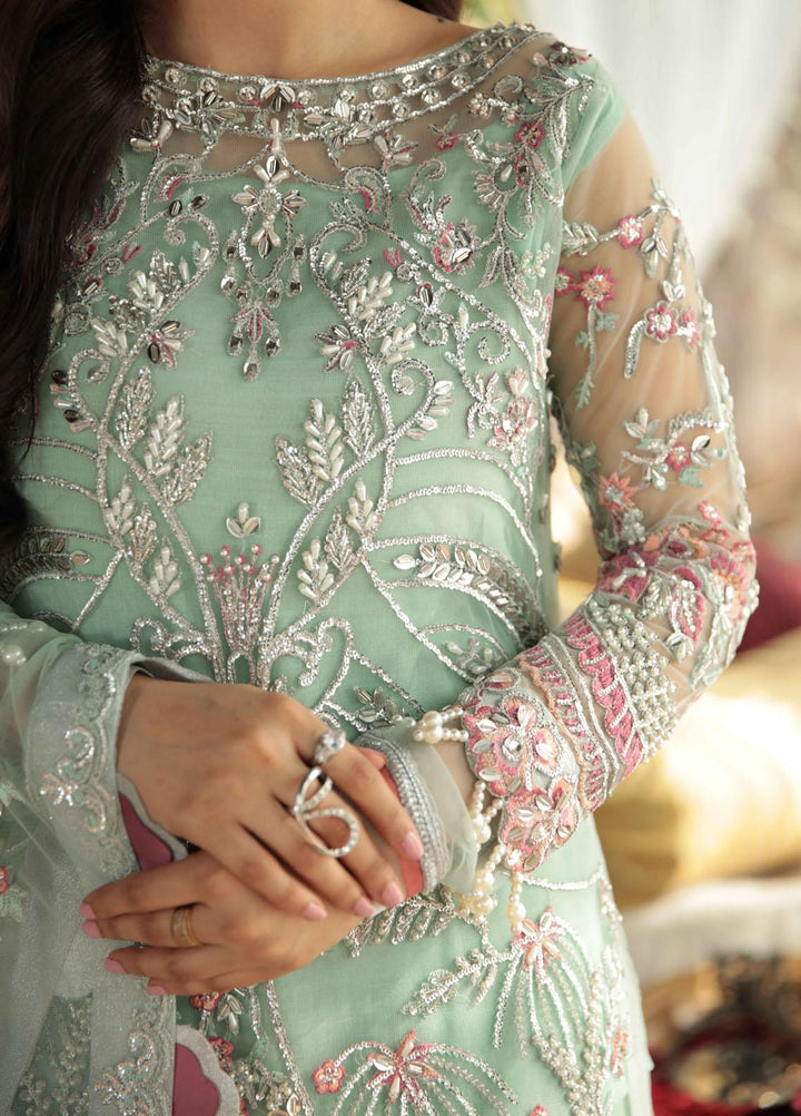Surmaya By Avyana Embroidered Net Suits Unstitched 4 Piece Abshaar - Wedding Formal Collection