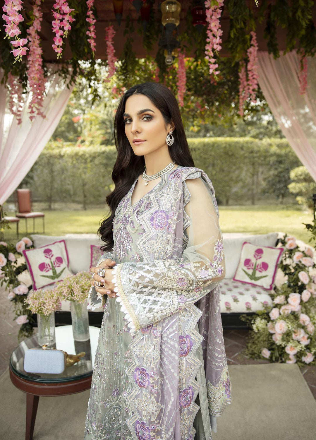 Surmaya By Avyana Embroidered Net Suits Unstitched 4 Piece Ghazal - Wedding Formal Collection