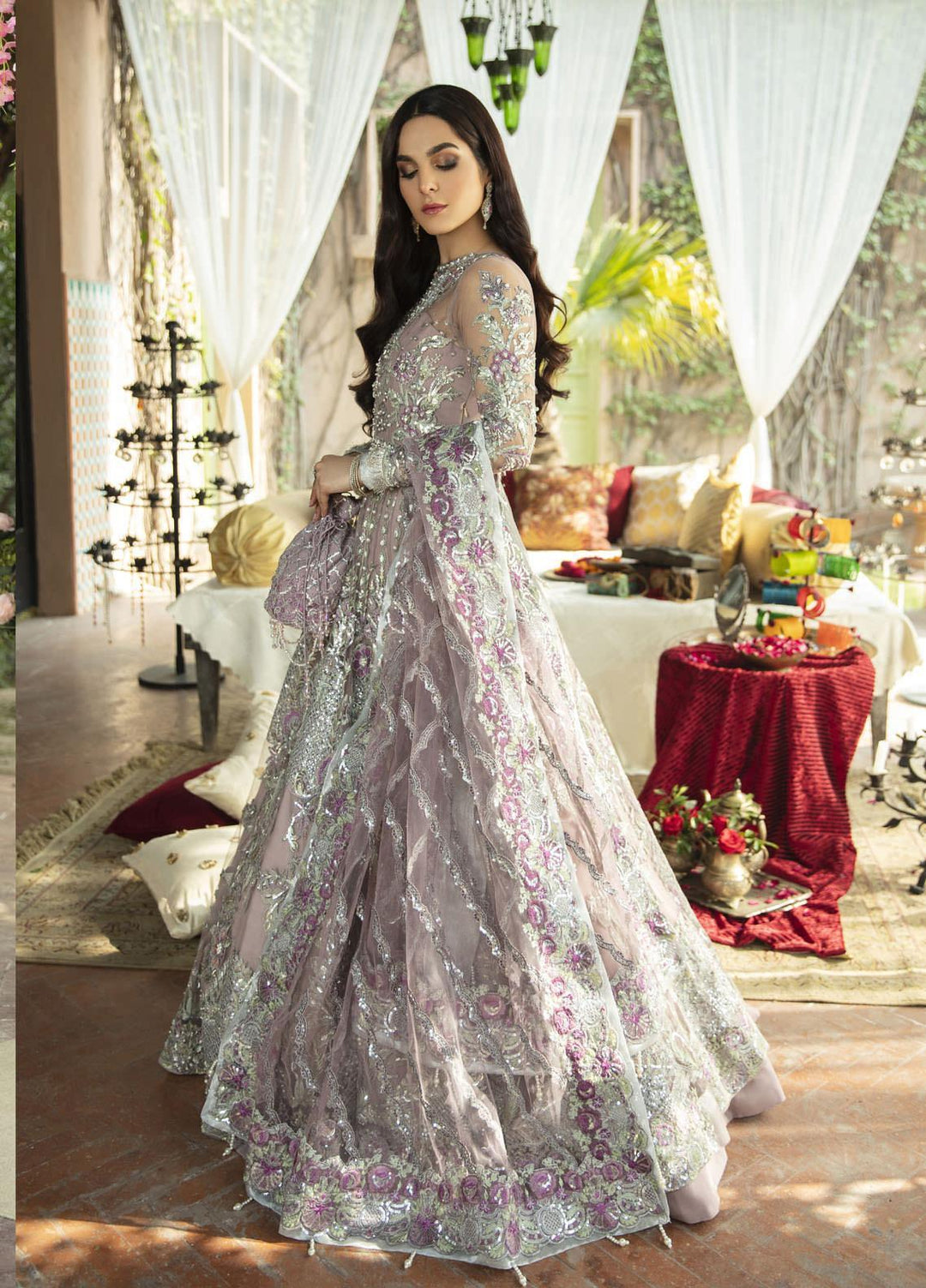 Surmaya By Avyana Embroidered Net Suits Unstitched 4 Piece Khawabdeeda - Wedding Formal Collection