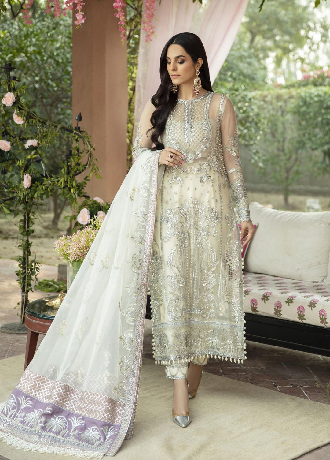 Surmaya By Avyana Embroidered Net Suits Unstitched 4 Piece Mizuki - Wedding Formal Collection