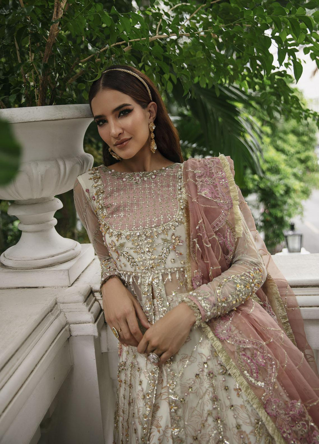 Surmaya By Avyana Embroidered Net Suits Unstitched 4 Piece AV23S AS-01 Atarah - Wedding Collection