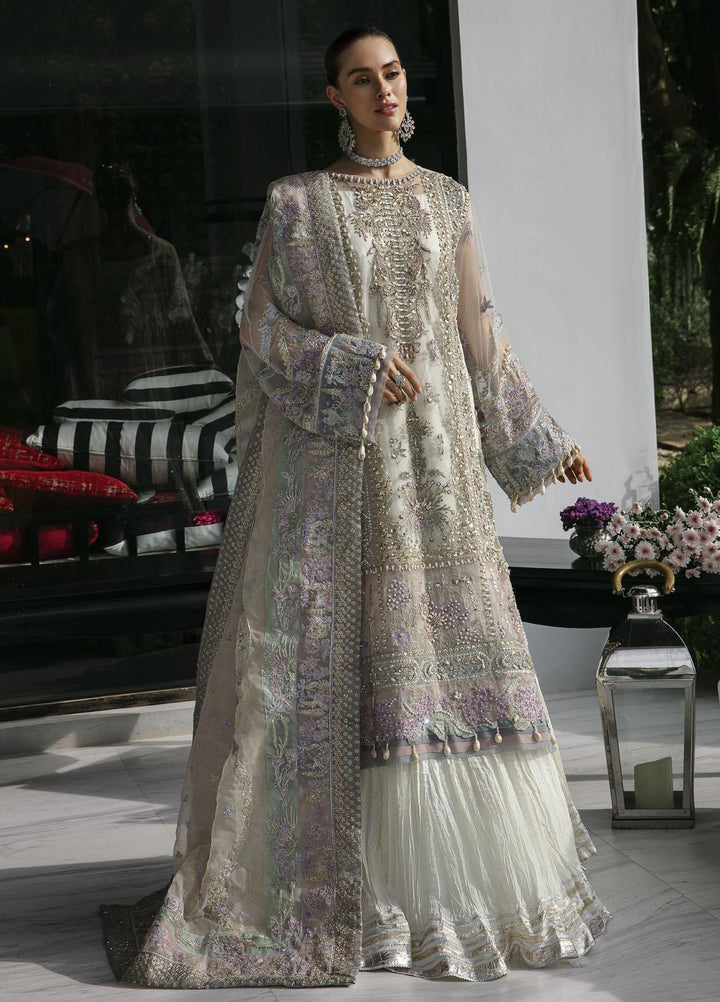 Surmaya By Avyana Embroidered Net Suits Unstitched 4 Piece AV23S AS-02 Elaya  - Wedding Collection