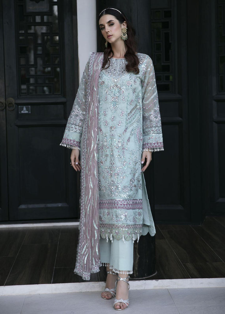 Surmaya By Avyana Embroidered Organza Suits Unstitched 4 Piece AV23S AS-04 Selene  - Wedding Collection