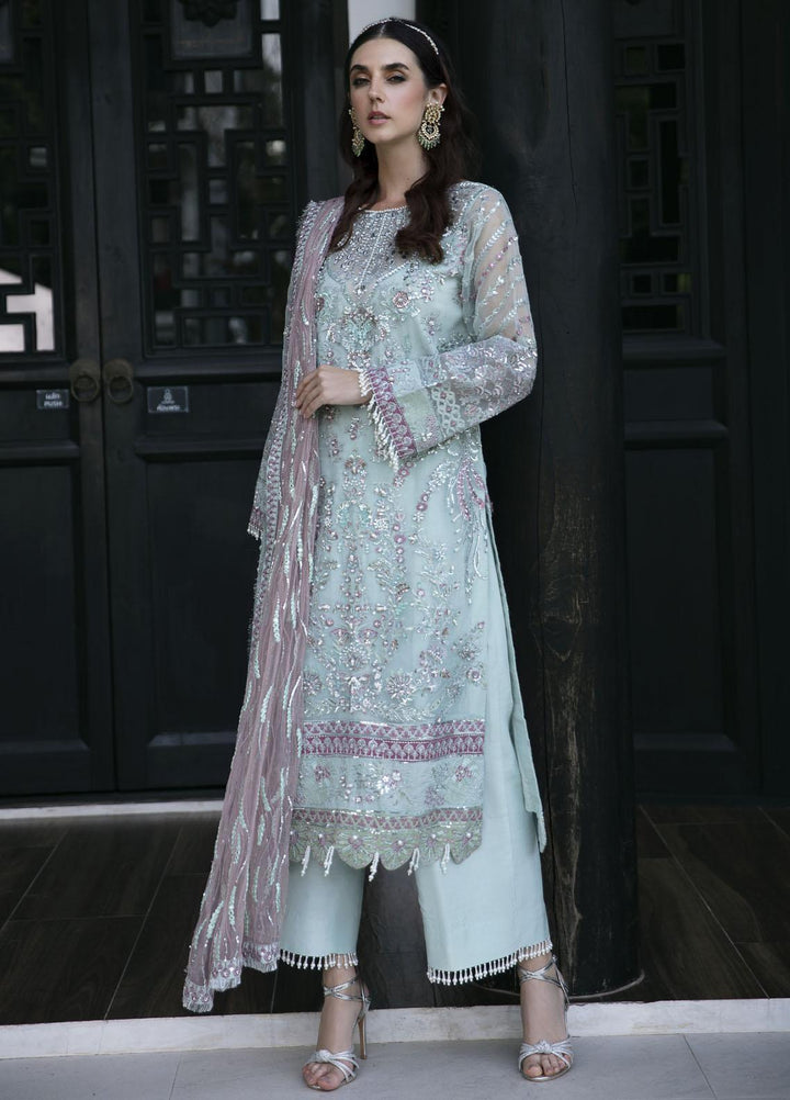 Surmaya By Avyana Embroidered Organza Suits Unstitched 4 Piece AV23S AS-04 Selene  - Wedding Collection
