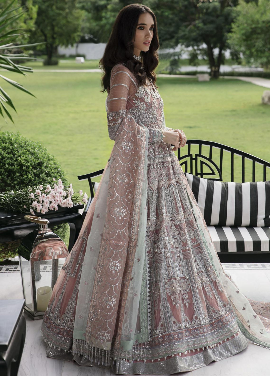 Surmaya By Avyana Embroidered Net Suits Unstitched 4 Piece AV23S AS-05 Shena - Wedding Collection