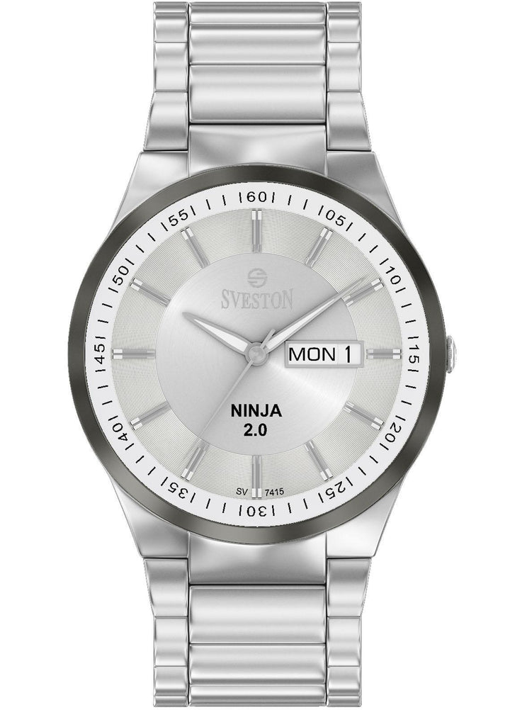 Sveston Refined   Watch SVT22W SVESTON NINJA SV-7415 Silver Round - Prestigious Mens Watches