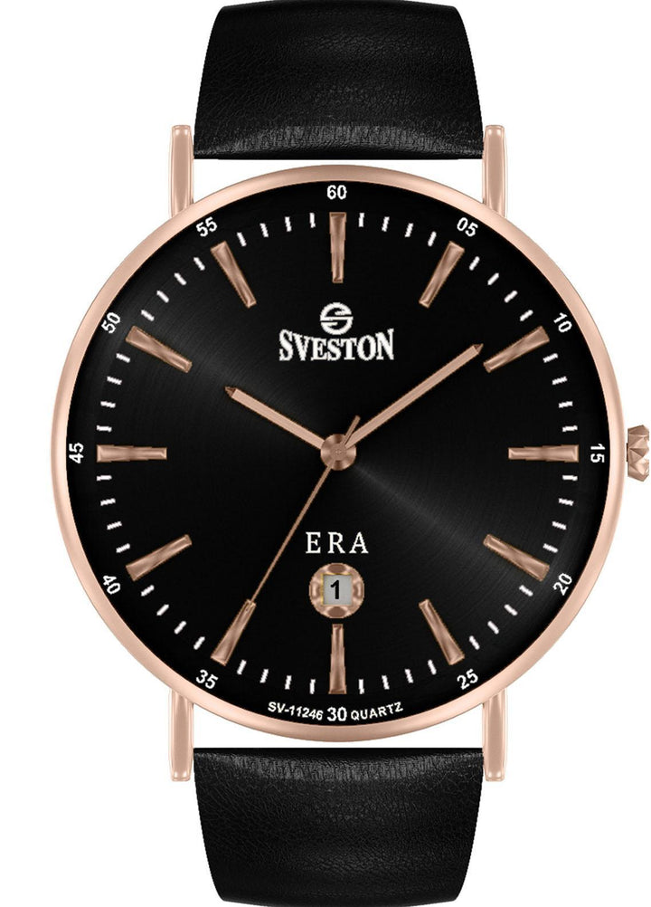 Sveston Refined   Watch SVT22W Sveston Rakish SV-11246 Rose Gold Black Stick - Prestigious Mens Watches