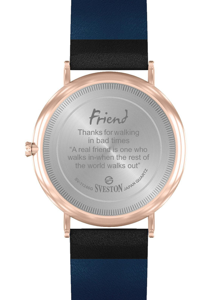 Sveston Refined   Watch SVT22W Sveston Rakish SV-11246 Rose Gold Black Stick - Prestigious Mens Watches