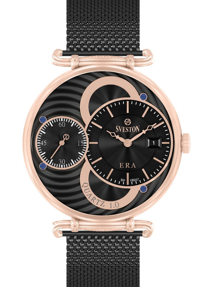 Sveston Refined   Watch SVT22W Sveston Tashi SV-18047 Rose Gold Black - Prestigious Mens Watches