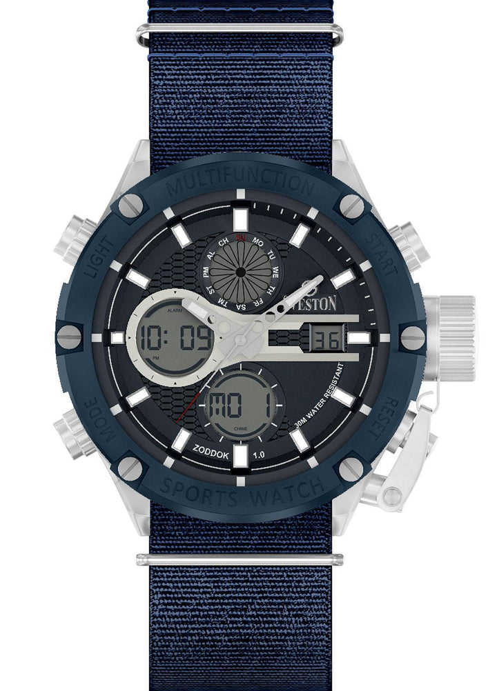 Sveston Refined   Watch SVT22W SVESTON ZODDOK 1.0 SILVER NAVY BLUE - Prestigious Mens Watches
