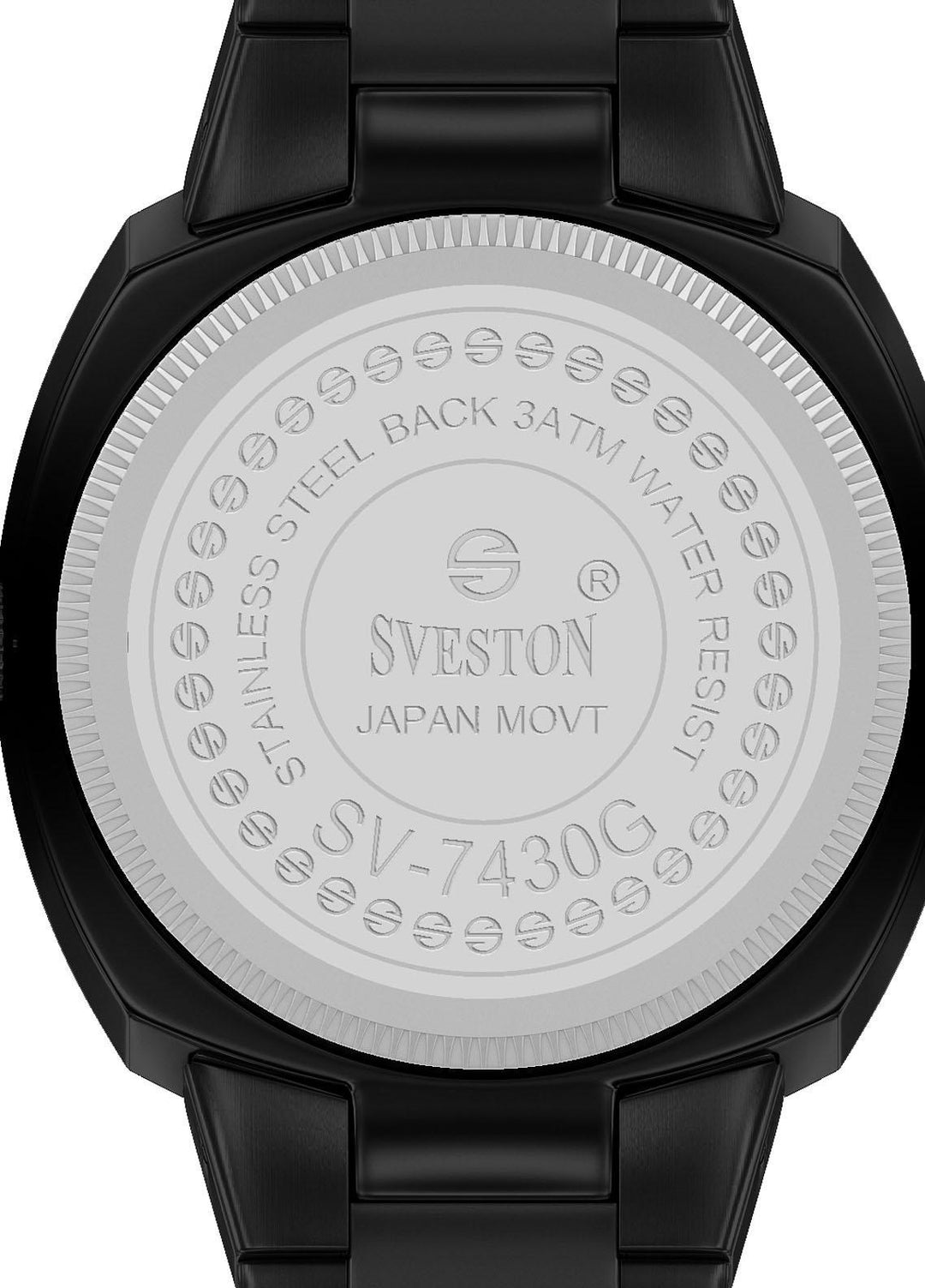 Sveston Refined   Watch SVT22W Sveston Colusa SV-7430 Black - Prestigious Mens Watches