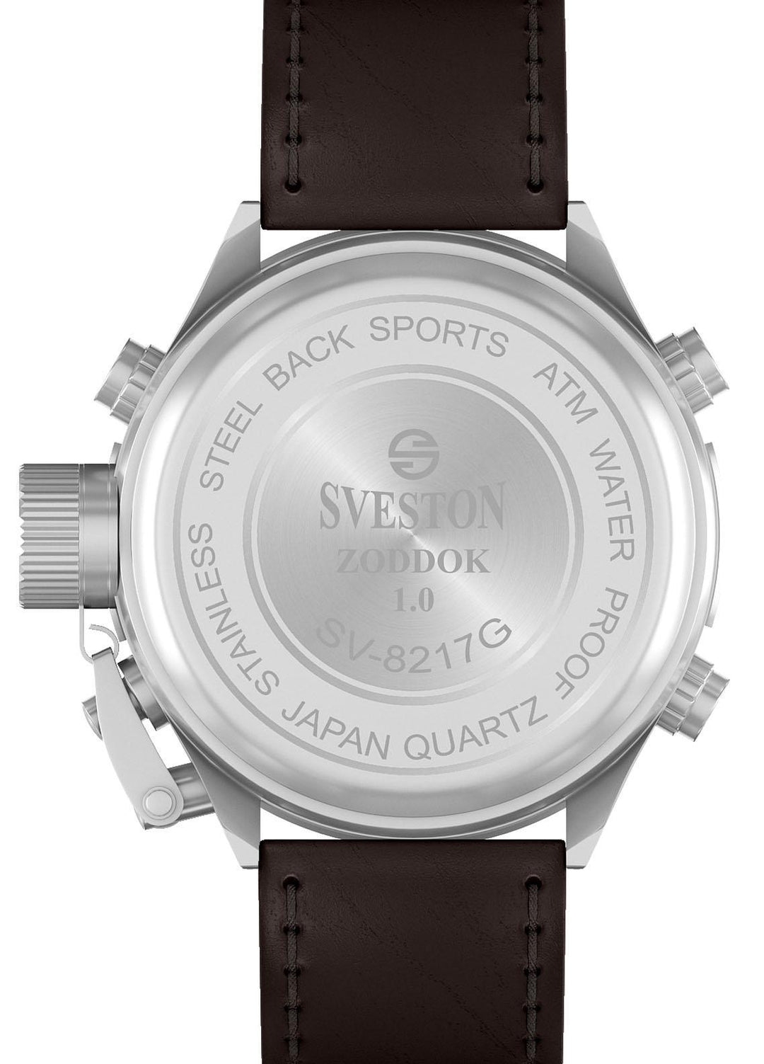 Sveston Refined   Watch SVT22W Sveston ZODDOK 1.0 (Leather Belt) Silver Black Brown Rose - Prestigious Mens Watches