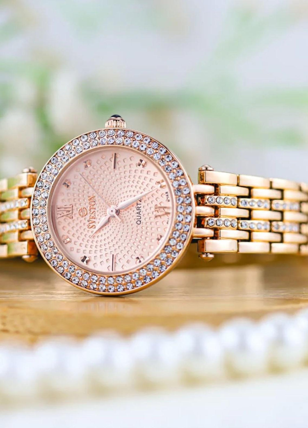 Rose Gold Girl Watch 50 Rupees Sveston Elegant Watch SVT22W SV