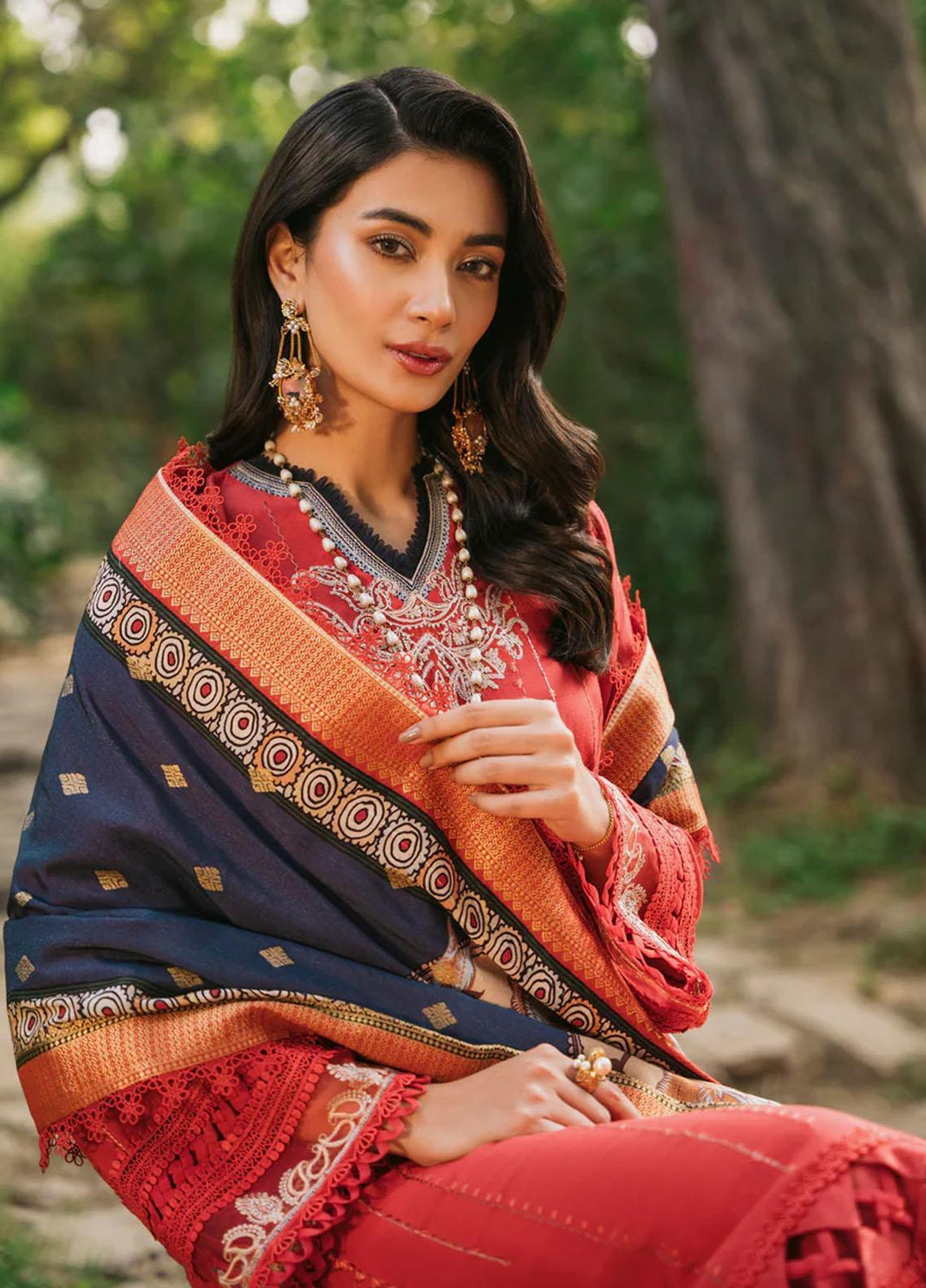 Sable Vogue Embroidered Karandi Suits Unstitched 3 Piece SV23WU SWC-09-23 - Winter Collection