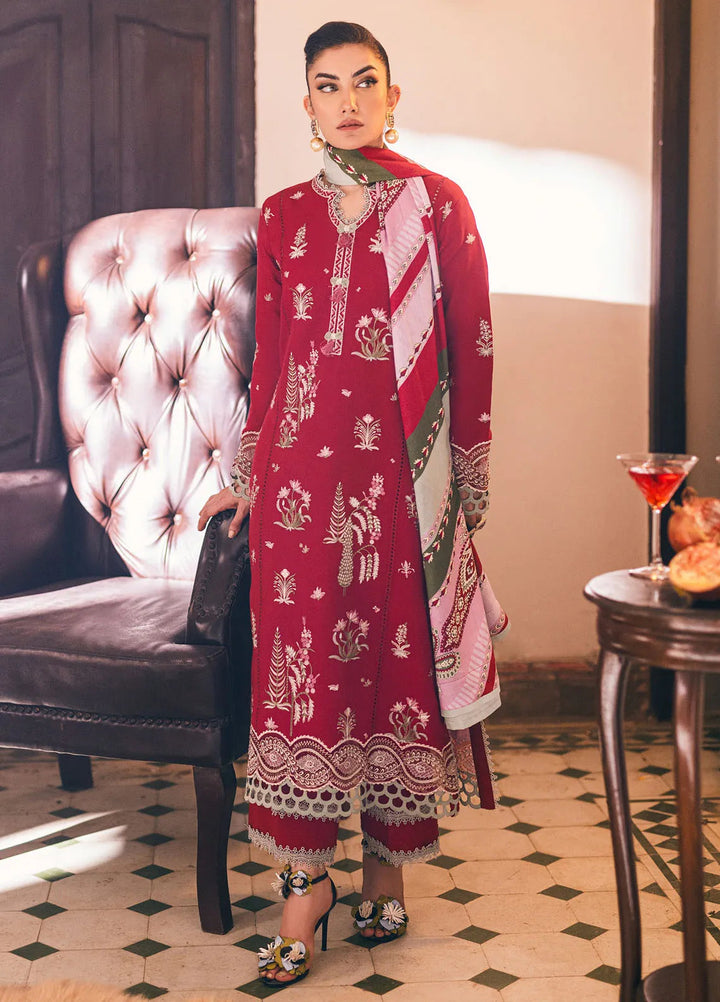 Symphony by Mushq Embroidered Karandi Suits Unstitched 3 Piece MQ24SP MW-KRN-02 Velvet Rose - Winter Collection