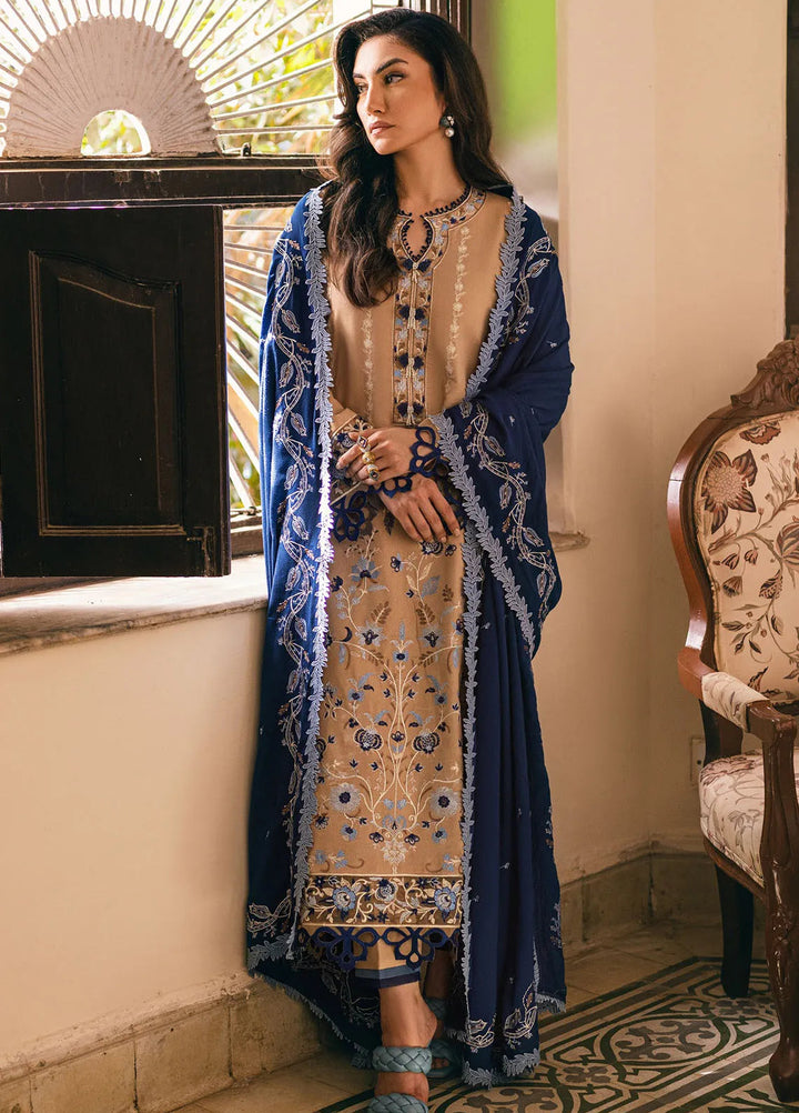 Symphony by Mushq Embroidered Karandi Suits Unstitched 3 Piece MQ24SP MW-KRN-08 Saffron Kiss - Winter Collection