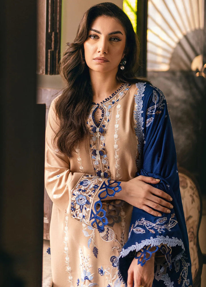 Symphony by Mushq Embroidered Karandi Suits Unstitched 3 Piece MQ24SP MW-KRN-08 Saffron Kiss - Winter Collection