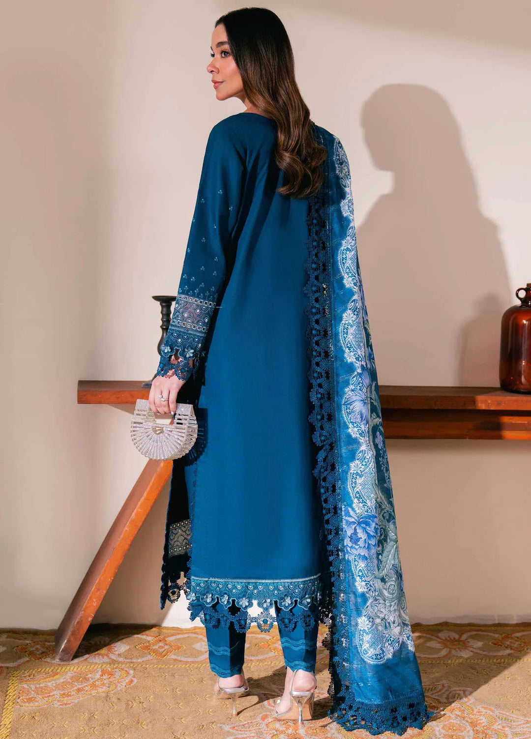 Symphony by Neeshay Embroidered Lawn Suits Unstitched 3 Piece NSH25S Sea Spray - Summer Collection
