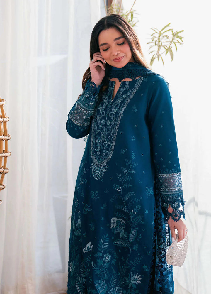 Symphony by Neeshay Embroidered Lawn Suits Unstitched 3 Piece NSH25S Sea Spray - Summer Collection