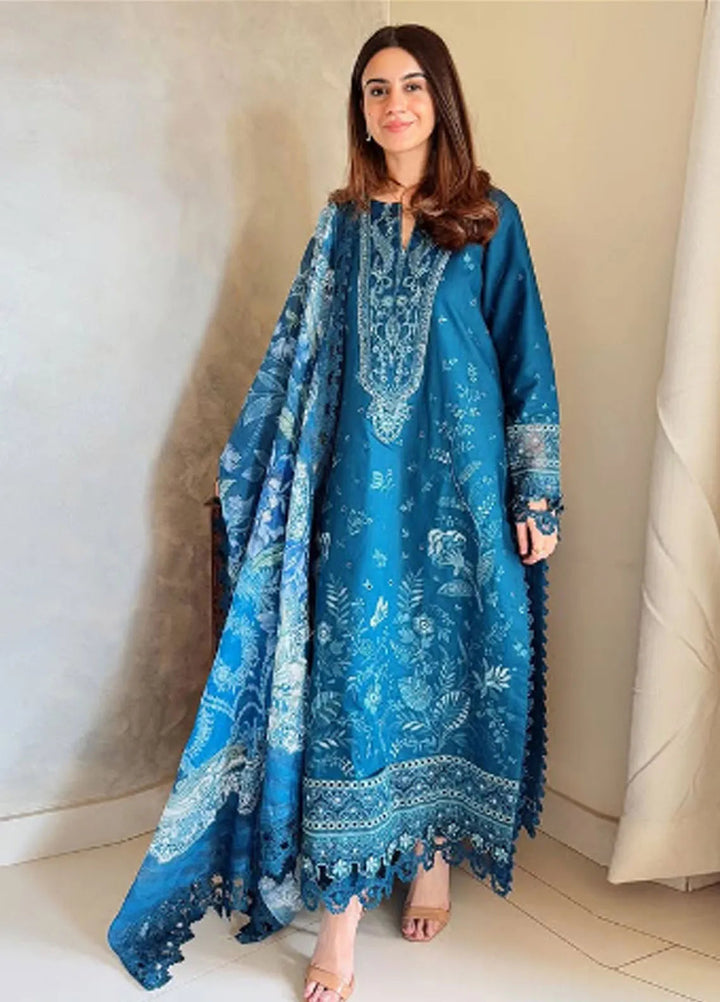 Symphony by Neeshay Embroidered Lawn Suits Unstitched 3 Piece NSH25S Sea Spray - Summer Collection