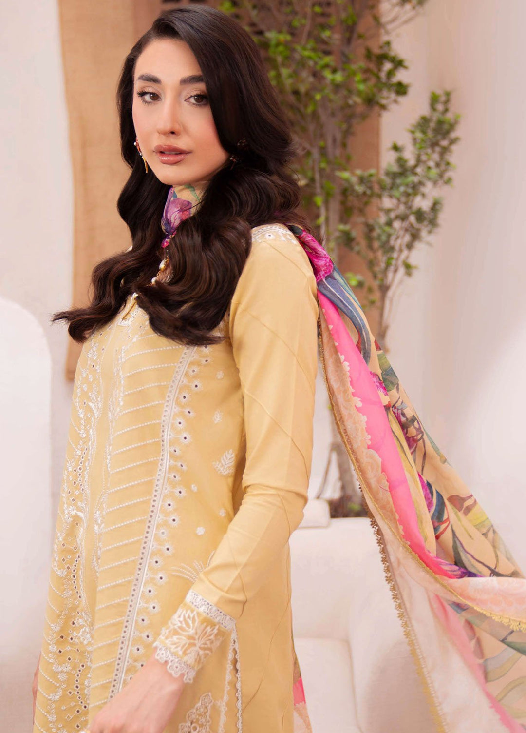Symphony by Neeshay Embroidered Lawn Suits Unstitched 3 Piece NSH25SLL Dune - Summer Collection