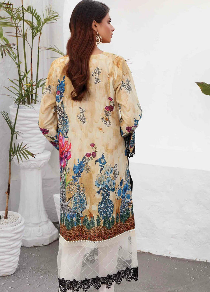 Taabir By Afsaneh Embroidered Lawn  Unstitched Kurties AFH21T Gul B - Summer Collection