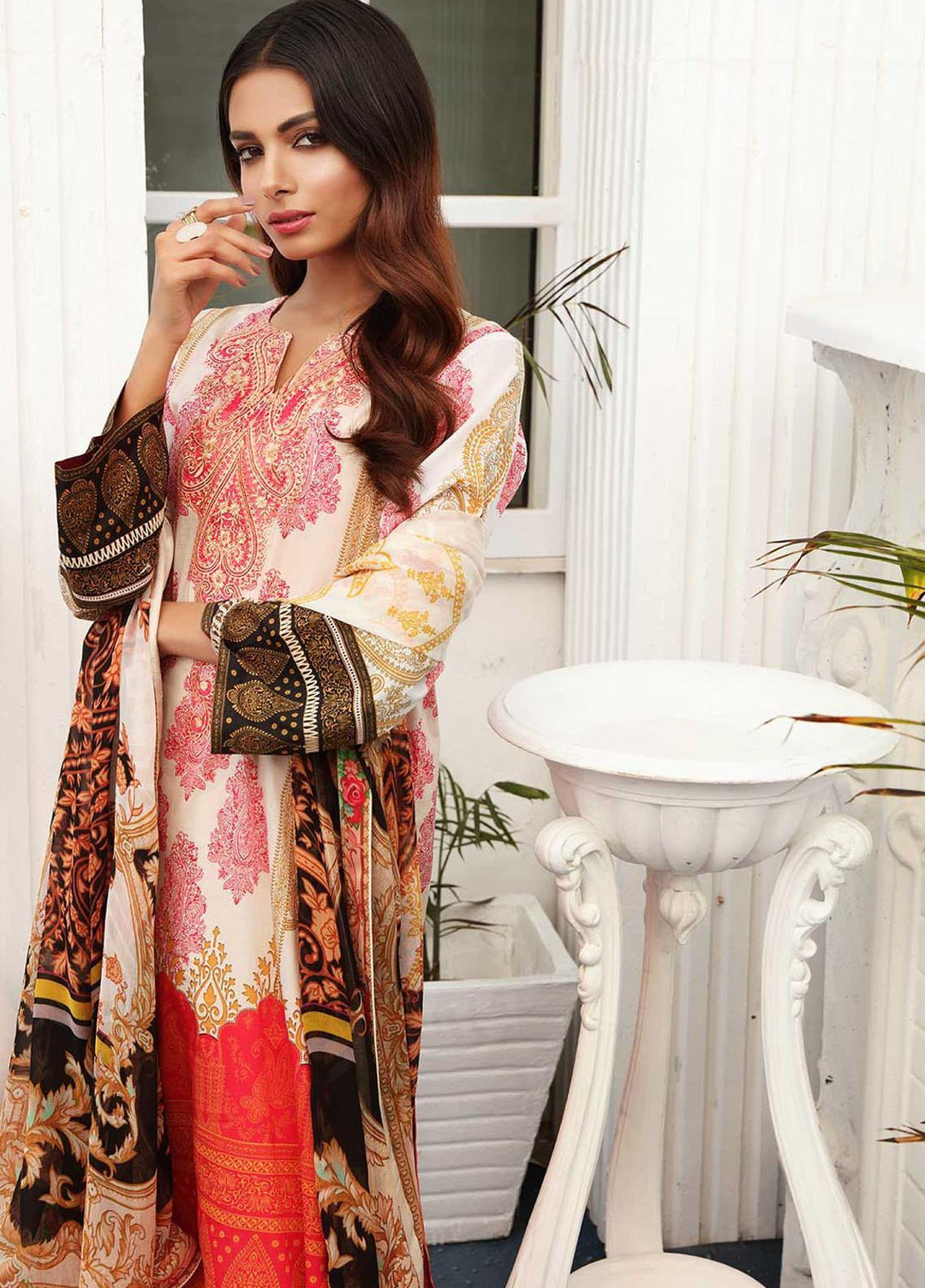 Taabir By Afsaneh Embroidered Lawn Suits Unstitched 2 Piece AFH21T-2 12 Rafa-B - Summer Collection
