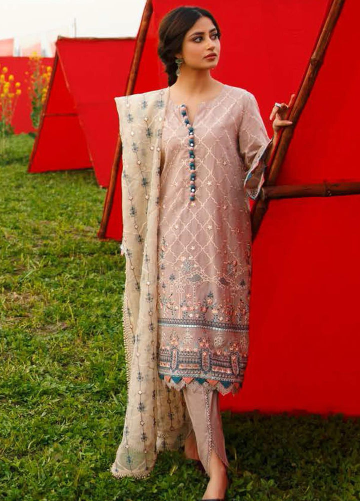 Tabeer by Cross Stitch Embroidered Lawn Suits Unstitched 3 Piece CS21T 04-EFFLORESENCE BLUSH - Summer Collection