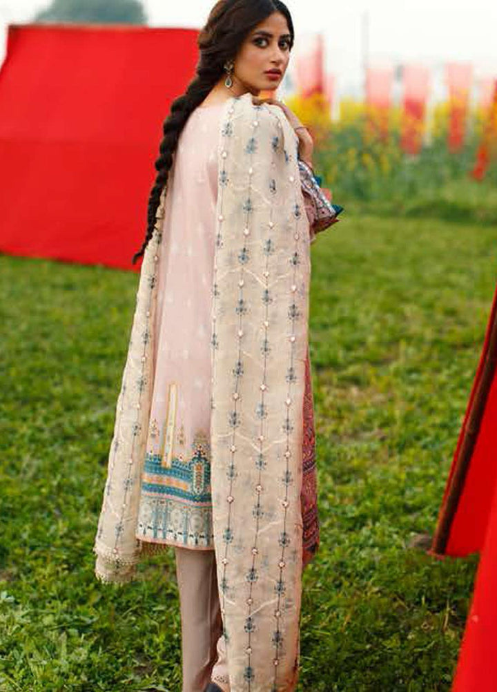 Tabeer by Cross Stitch Embroidered Lawn Suits Unstitched 3 Piece CS21T 04-EFFLORESENCE BLUSH - Summer Collection