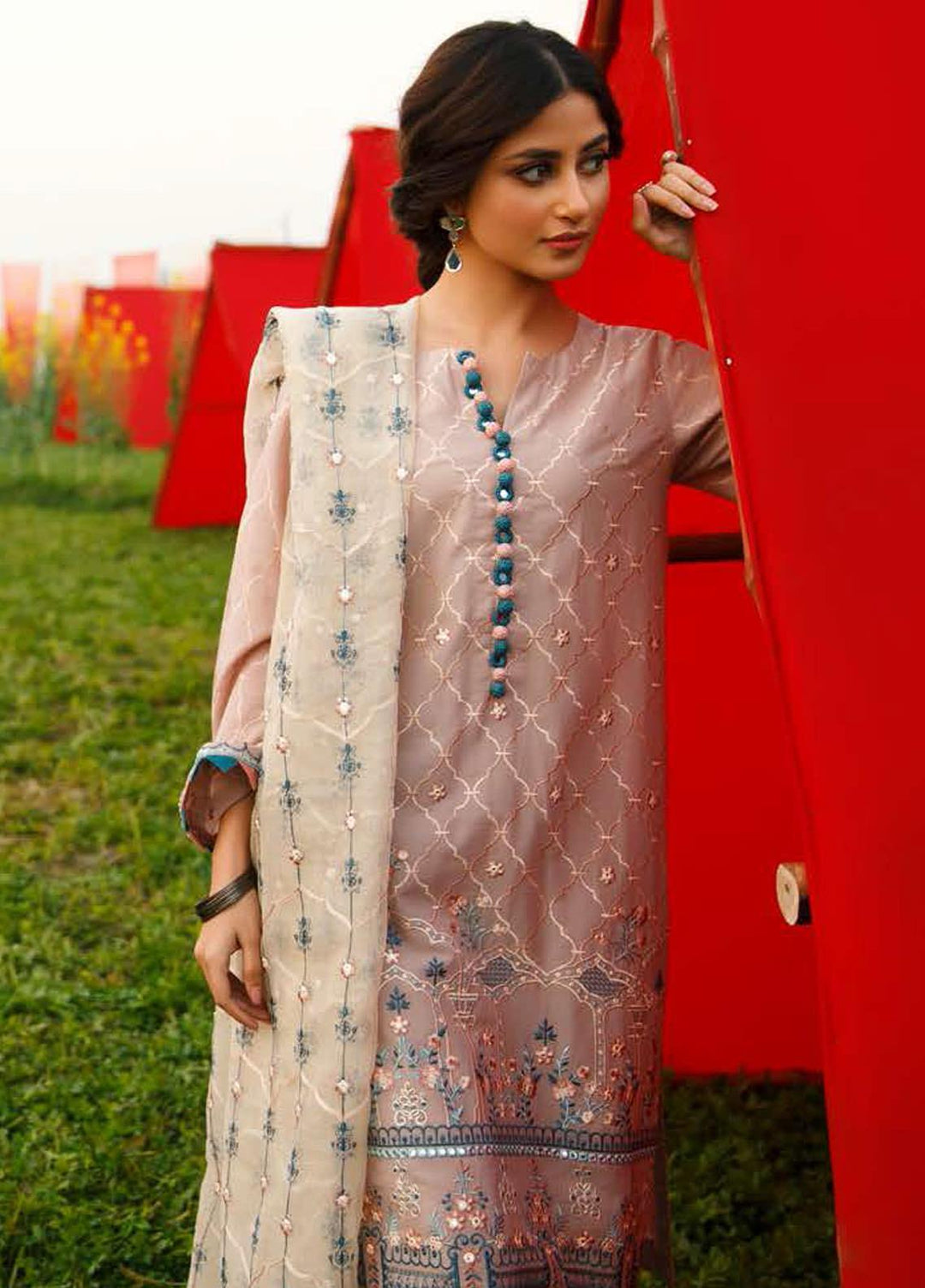 Tabeer by Cross Stitch Embroidered Lawn Suits Unstitched 3 Piece CS21T 04-EFFLORESENCE BLUSH - Summer Collection