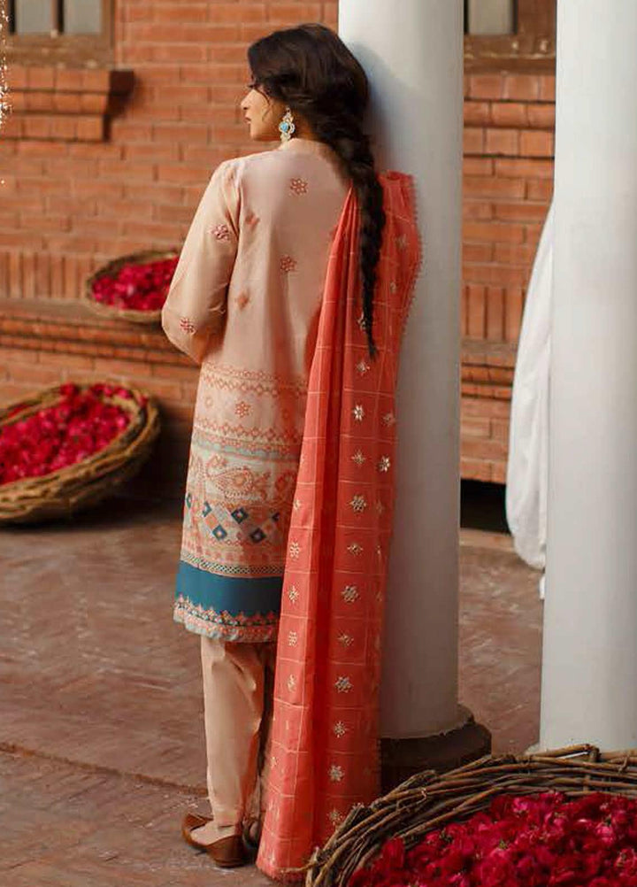 Tabeer by Cross Stitch Embroidered Lawn Suits Unstitched 3 Piece CS21T 08-MISTY BREEZE - Summer Collection