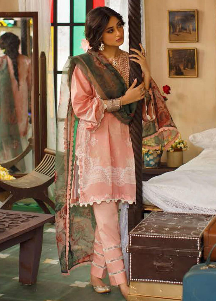 Tabeer by Cross Stitch Embroidered Lawn Suits Unstitched 3 Piece CS21T 10-ADORN ROSE - Summer Collection