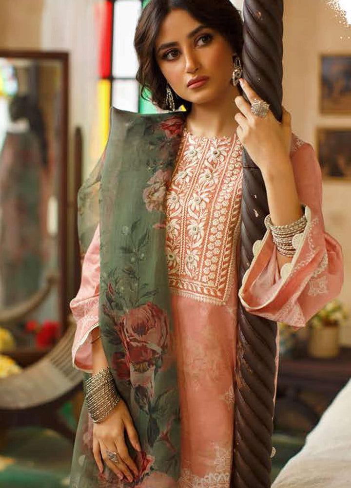 Tabeer by Cross Stitch Embroidered Lawn Suits Unstitched 3 Piece CS21T 10-ADORN ROSE - Summer Collection