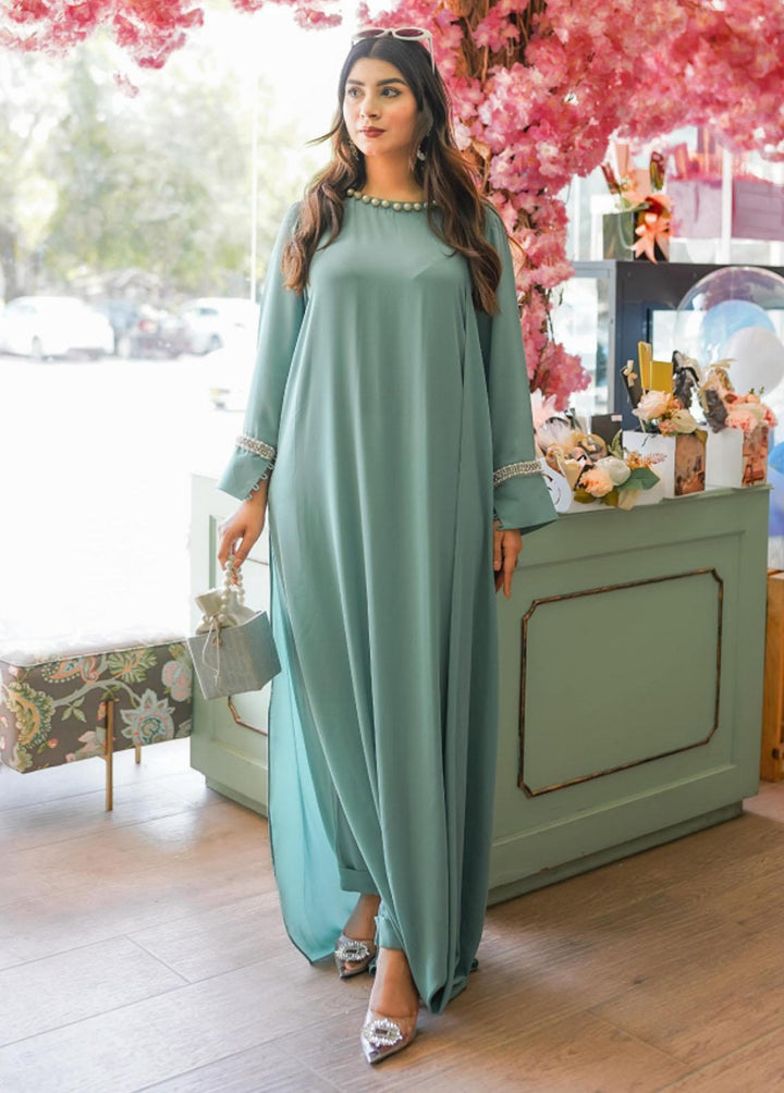 Manaal Arfeen Pret Eastern Georgette 2 Piece Suit MNL23T Jade Flo