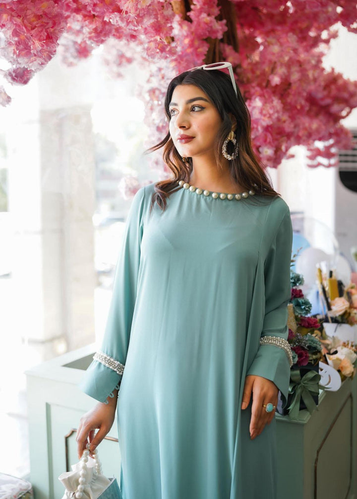 Manaal Arfeen Pret Eastern Georgette 2 Piece Suit MNL23T Jade Flo