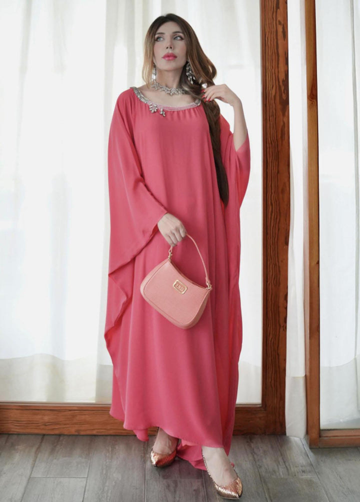 Manaal Arfeen Pret Eastern Georgette 2 Piece Suit MNL23T Peach Flo