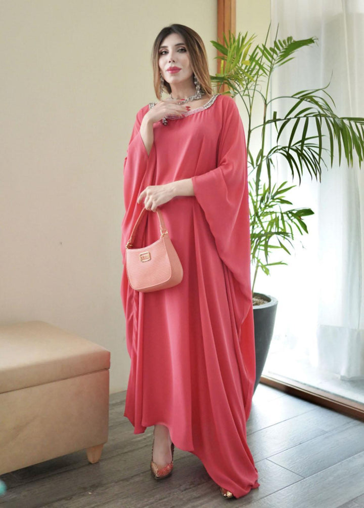Manaal Arfeen Pret Eastern Georgette 2 Piece Suit MNL23T Peach Flo