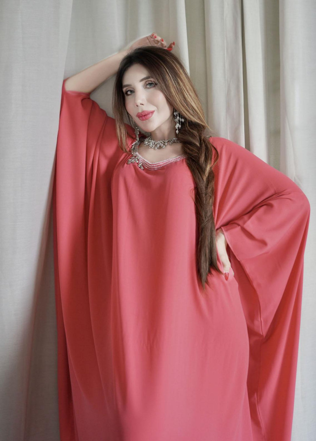Manaal Arfeen Pret Eastern Georgette 2 Piece Suit MNL23T Peach Flo