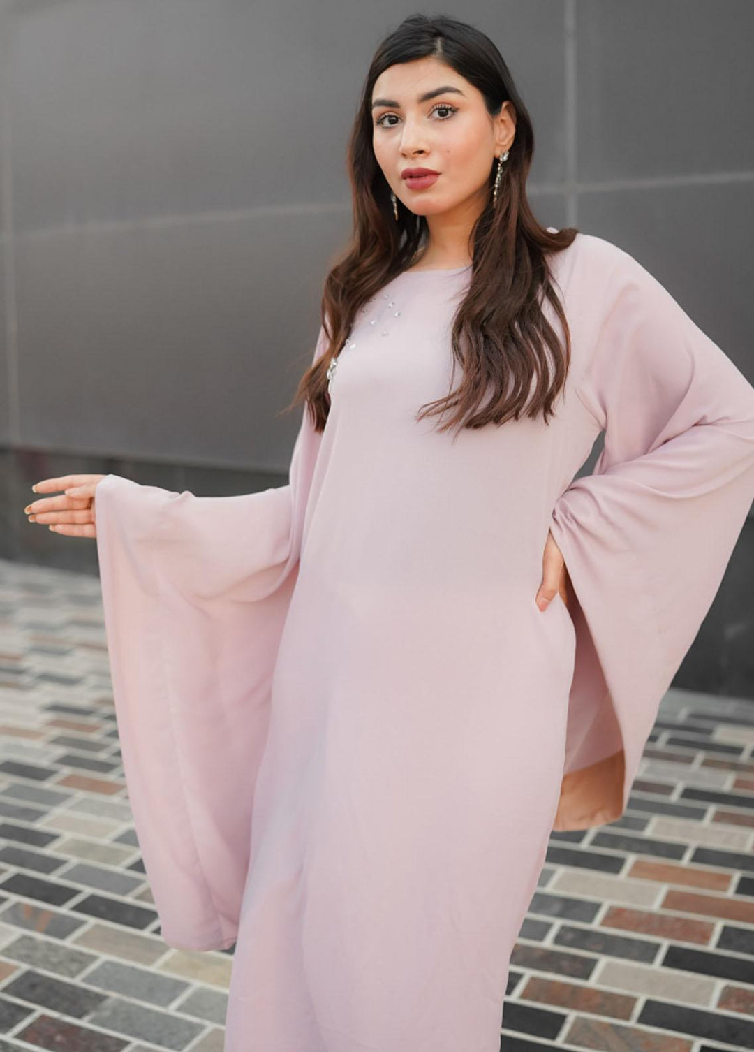 Manaal Arfeen Pret Eastern Georgette 2 Piece Suit MNL23T Powder Pink Flo