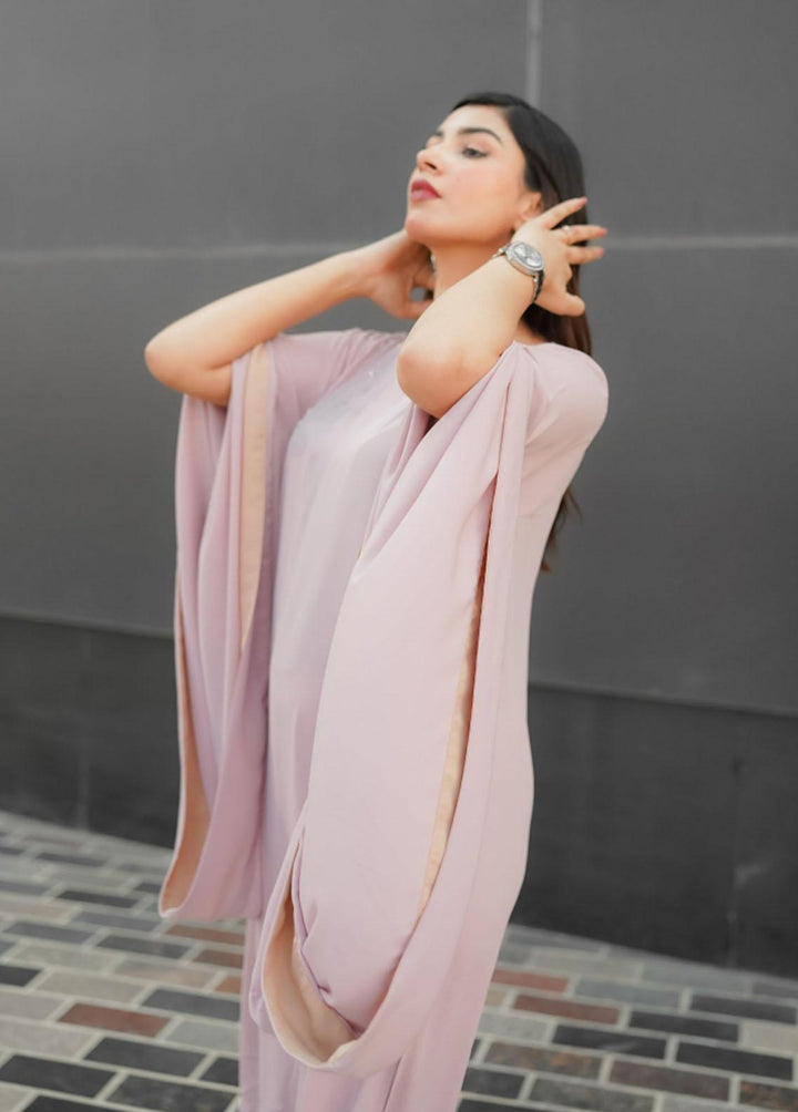 Manaal Arfeen Pret Eastern Georgette 2 Piece Suit MNL23T Powder Pink Flo