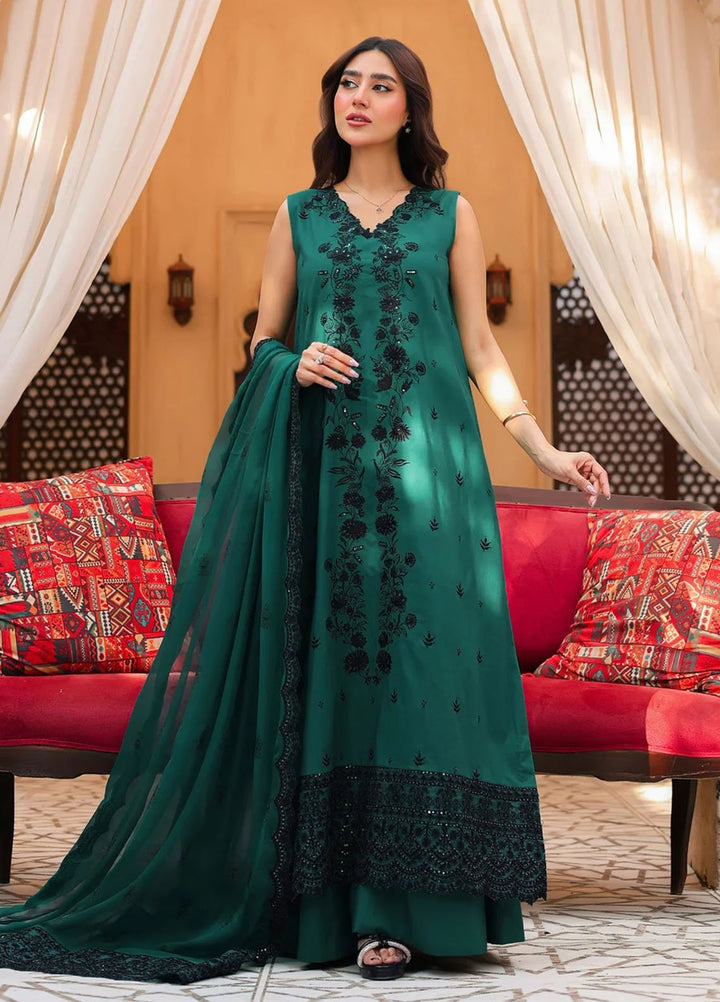 Tabeer by Mariam Malik London Pret Embroidered Lawn 3 Piece Suit In-Carnet