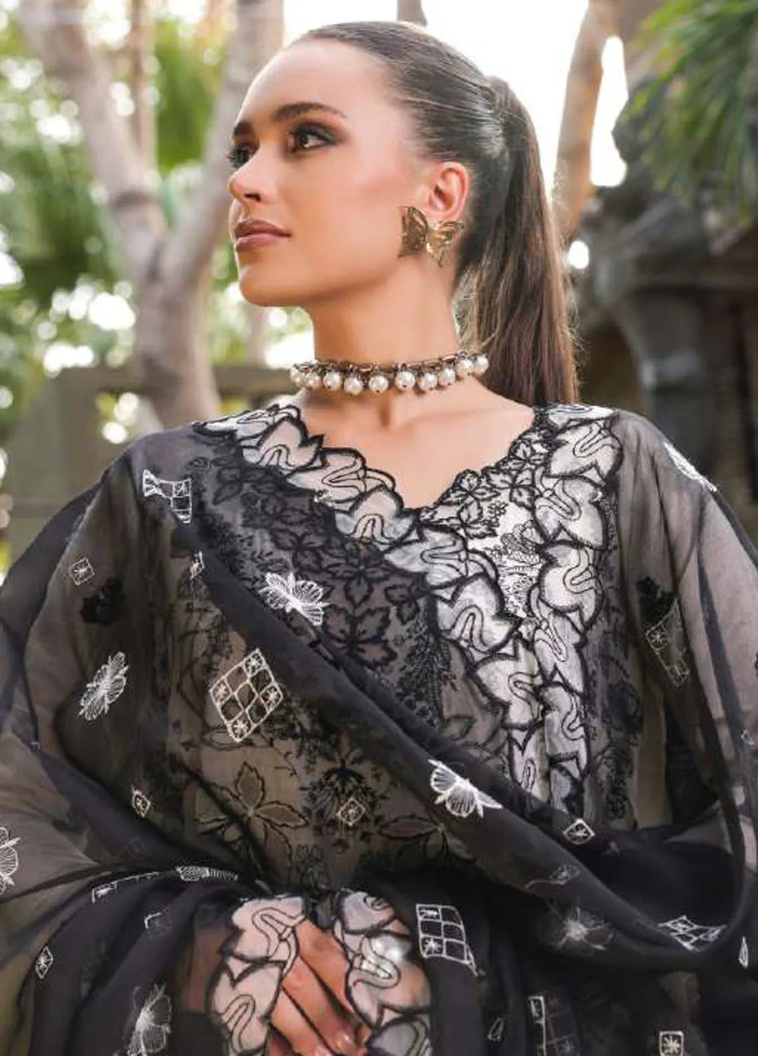 Tabeer Embroidered Lawn Suit Unstitched 3 Piece TBR24L D-01 - Summer Collection