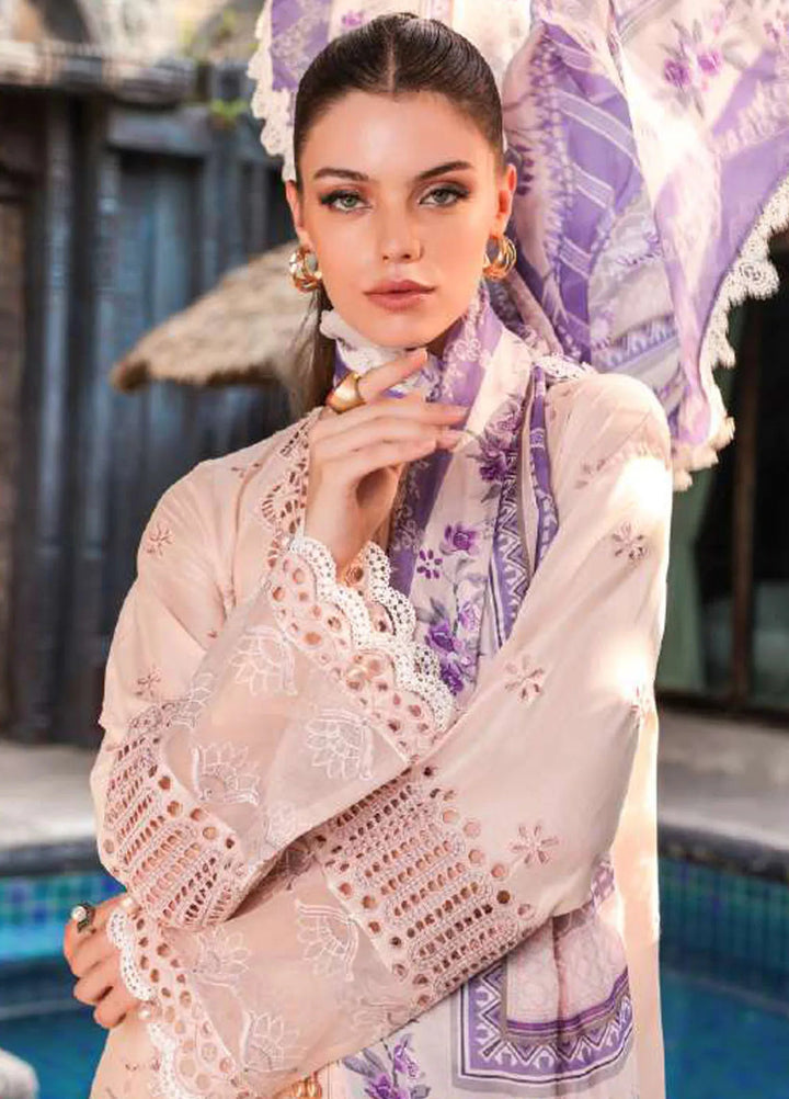 Tabeer Embroidered Lawn Suit Unstitched 3 Piece TBR24L D-08 - Summer Collection