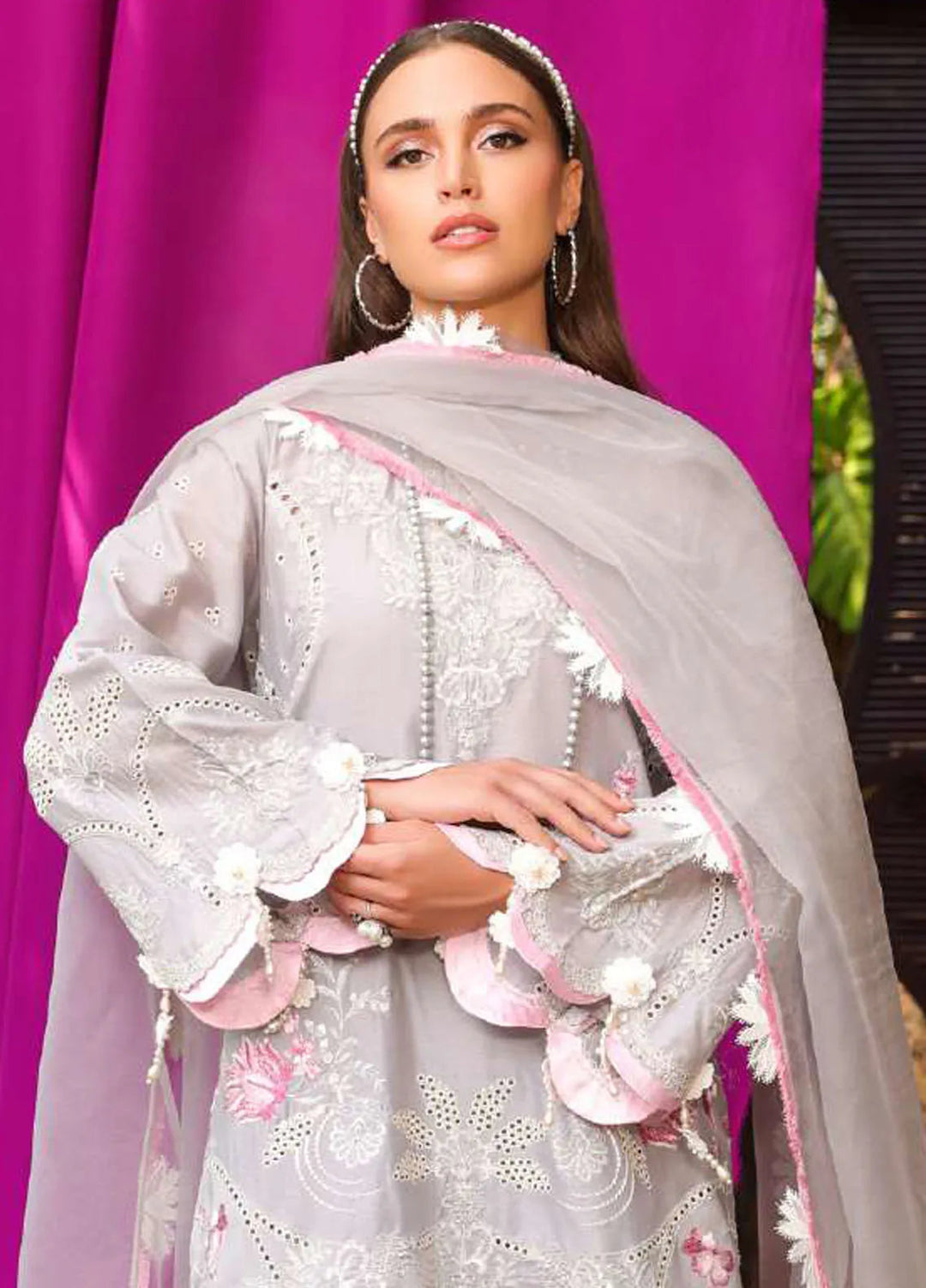 Tabeer Embroidered Lawn Suit Unstitched 3 Piece TBR24L D-09 - Summer Collection