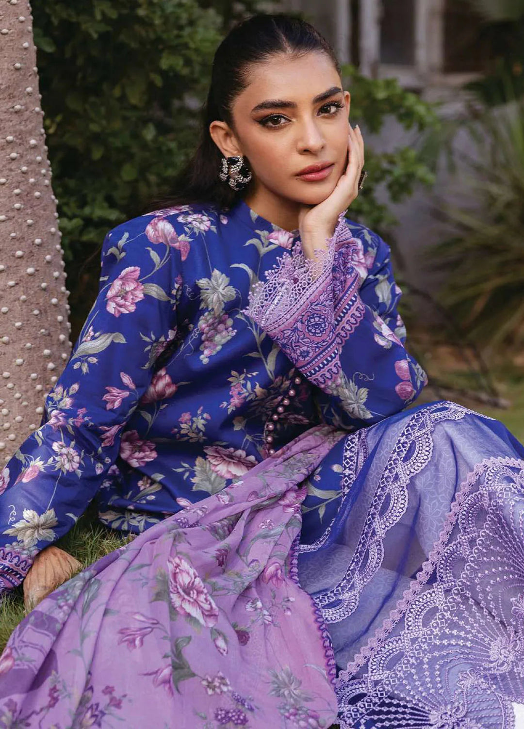 Tahra by Zainab Chottani Embroidered Lawn Suit Unstitched 3 Piece ZC24T 1B Ryma - Summer Collection