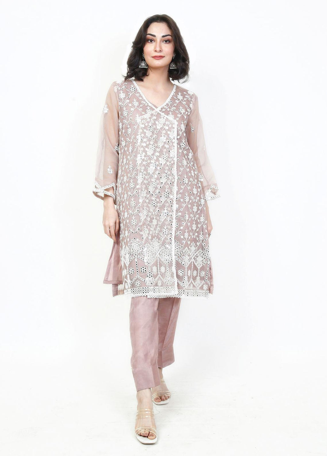 Fashion Porters Luxury Pret Embroidered Cotton Net 4 Piece Dress SUS22-TM3